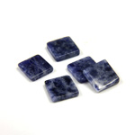 Gemstone Flat Back Flat Top Straight Side Stone - Square 08x8MM SODALITE