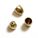 Brass Machine Made Bead Cap - Conical 06MM RAW