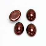 Glass Medium Dome Cabochon - Coated Oval 14x10MM ANTIQUE COPPER