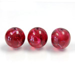 Czech Glass Lampwork Bead - Round 12MM FLAWED RUBY