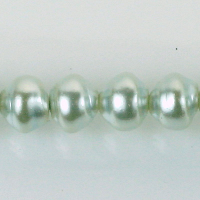 Czech Glass Pearl Bead - Snail Shell 10MM LT BLUE 70462