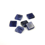 Gemstone Flat Back Flat Top Straight Side Stone - Square 06x6MM SODALITE