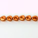 Czech Glass Pearl Bead - Potato 11x9.5MM PUMPKIN 14321