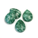 Gemstone Cabochon - Pear 16x12MM JADE ZING JIANG