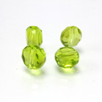 Chinese Cut Crystal Bead - Round Disc Side Drilled 06MM LT OLIVINE