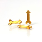 German Glass Flat Back Foiled Mirror - Arrow 10x4 TOPAZ