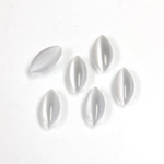 Fiber-Optic Cabochon - Navette 09.5x4.5MM CAT'S EYE LT GREY