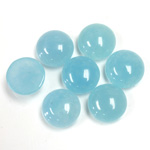 Gemstone Flat Back Cabochon - Round 11MM QUARTZ DYED #136 AMAZONITE
