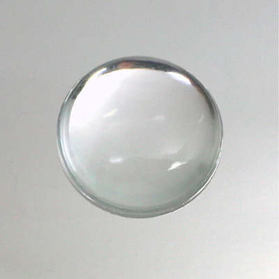 Czech Glass Medium Dome Transparent Cabochon - Round 25MM CRYSTAL