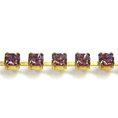 Preciosa Crystal Rhinestone Cup Chain - PP24 (SS12) LT AMETHYST-RAW