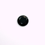 Glass Flat Back Rose Cut Stone - Round 09MM JET