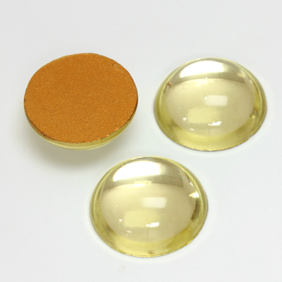 Glass Medium Dome Foiled Cabochon - Round 18MM JONQUIL