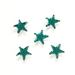 German Glass Flat Back Foiled Mirror - Star 6MM EMERALD