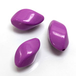 Plastic Bead - Twist 22x13MM BRIGHT PURPLE