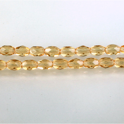 Czech Glass Fire Polish Bead - Oval 06x4MM GOLDFISH