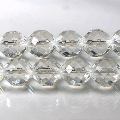 Czech Glass Fire Polish Bead - Round 12MM CRYSTAL
