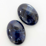 Gemstone Cabochon - Oval 25x18MM HOWLITE DYED SODALITE