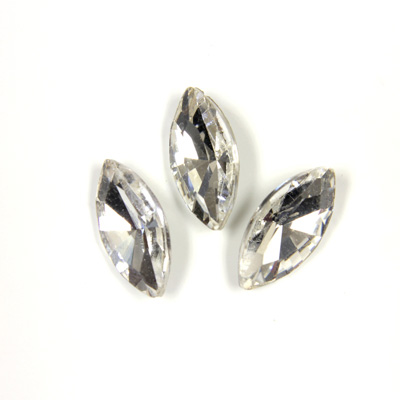 Cut Crystal Point Back Fancy Stone Foiled - Navette-Marquis 15x7MM CRYSTAL
