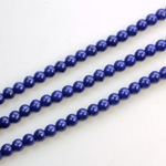 Czech Pressed Glass Bead - Smooth Round 04MM DARK BLUE