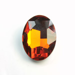 Cut Crystal Point Back Fancy Stone Foiled - Oval 30x22MM SMOKE TOPAZ