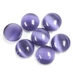 Fiber-Optic Cabochon - Round 10.8MM CAT'S EYE TANZANITE