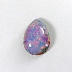 Glass Medium Dome Lampwork Cabochon - Pear 25x18MM FIRE OPAL (01003)