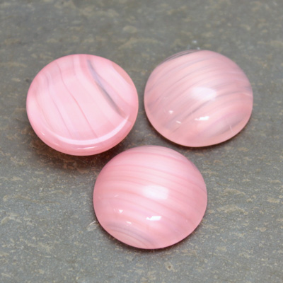 Glass Medium Dome Cabochon - Round 18MM ROSE QUARTZ