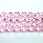 Chinese Cut Crystal Bead - Rondelle 06x8MM PINK