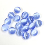 Fiber-Optic Cabochon - Round 06.5MM CAT'S EYE LT BLUE