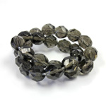Glass Fire Polish Bead - Round 08MM BLACK DIAMOND