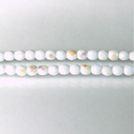 Czech Glass Fire Polish Bead - Round 04MM CHALKWHITE AB