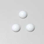 Plastic Flat Back Opaque Cabochon - Round 09MM CHALKWHITE
