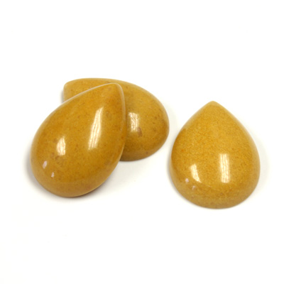 Gemstone Cabochon - Pear 18x13MM YELLOW JASPER