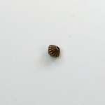 Metalized Plastic Bead - Ribbed Bicone 05MM ANT COPPER