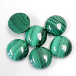 Gemstone Cabochon - Round 13MM MALACHITE