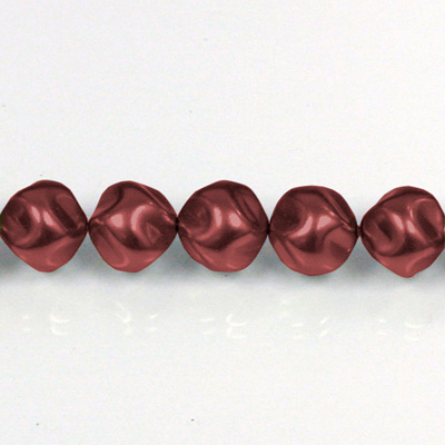 Czech Glass Pearl Bead - Baroque Round 04MM GARNET 70499