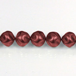 Czech Glass Pearl Bead - Baroque Round 03MM GARNET 70499