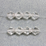Czech Glass Fire Polished Bead - Bicone 08MM CRYSTAL
