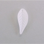 Plastic Leaf Pendant with Hole 28x11MM MATTE CRYSTAL