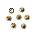 Glass Medium Dome Cabochon - Round 07MM Metallic Coated GOLD