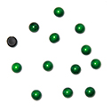 German Glass Medium Dome Cabochon - Round 05MM Enamel Coated GREEN