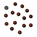 German Glass Medium Dome Cabochon - Round 07MM Enamel Coated BROWN