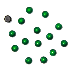 German Glass Medium Dome Cabochon - Round 07MM Enamel Coated OLIVE