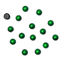 German Glass Medium Dome Cabochon - Round 07MM Enamel Coated OLIVE