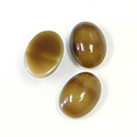 Glass Medium Dome Opaque Cabochon - Oval 18x13MM BROWNHORN