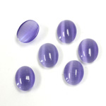 Fiber-Optic Cabochon - Oval 10x8MM CAT'S EYE TANZANITE