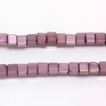 Fiber Optic Synthetic Cat's Eye Bead - Smooth Cube 04x4MM CAT'S EYE PURPLE