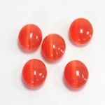 Fiber-Optic Cabochon - Oval 12x10MM CAT'S EYE ORANGE