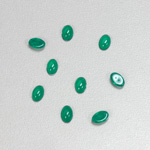 Plastic Flat Back Opaque Cabochon - Oval 06x4MM JADE