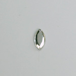 Glass Flat Back Rose Cut Fancy Foiled Stone  - Navette 10x5MM CRYSTAL